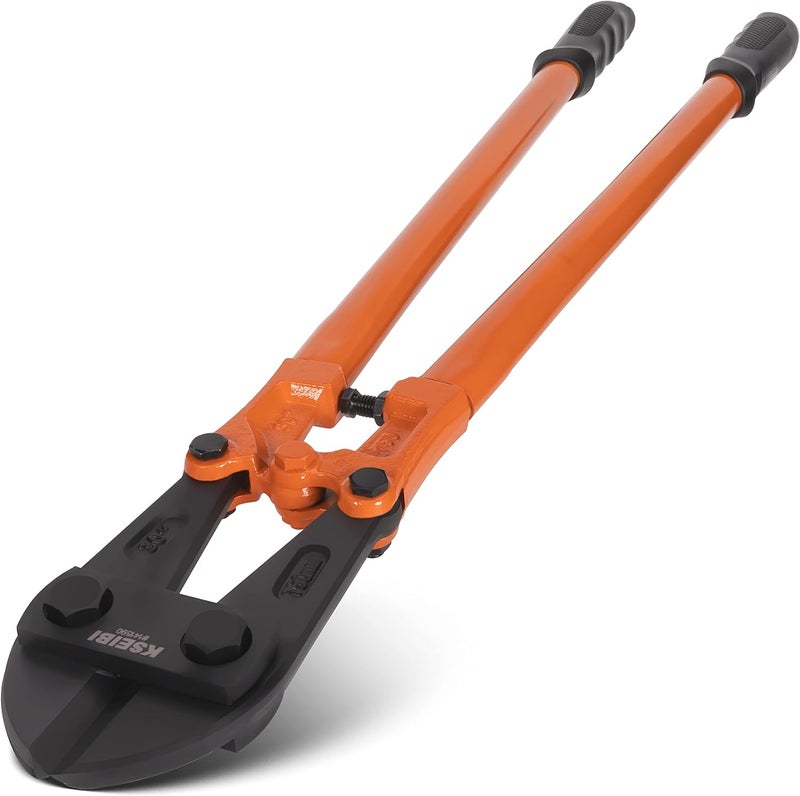 KSEIBI 141580 Heavy-Duty Medium Size Bolt Cutter 18" for Cutting Fence, Steel Wire, Chain, Screws, Rivet, and Medium Padlock, with Soft Grip Rubber Ergonomic Handle Cutters - Image 1